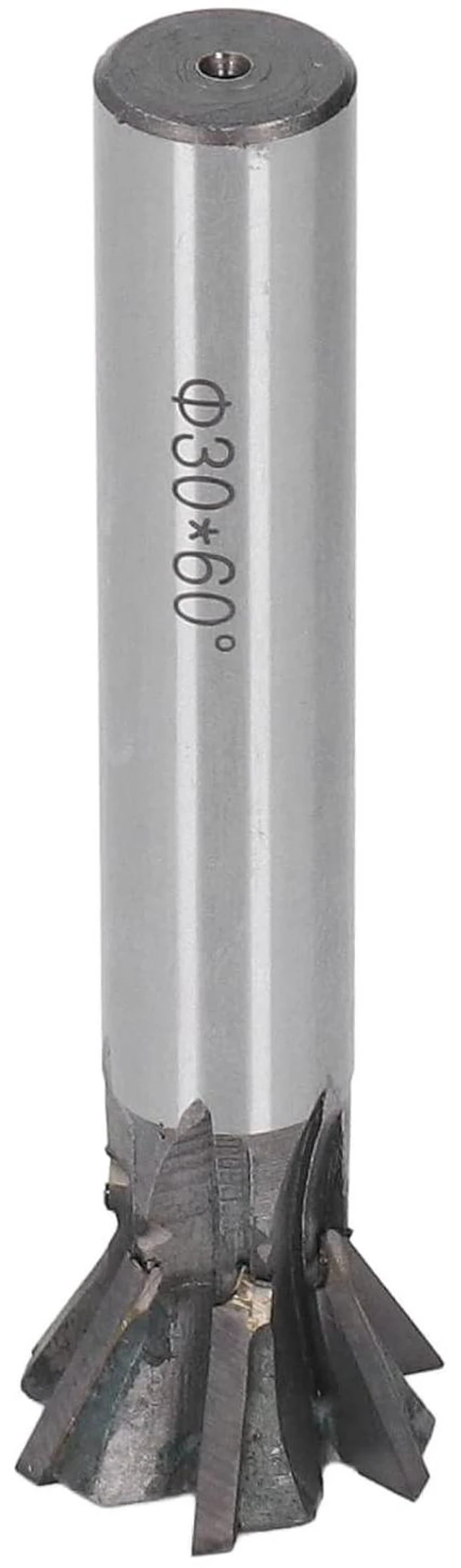 Alt view image 5 of 6 - Dovetail Cutter 30mm 60 Degree Dovetail Cutter 6 Flute Carbide Slotting Milling Cutter Metalworking End Mill with Straight Shank 30mm / 1.2in
