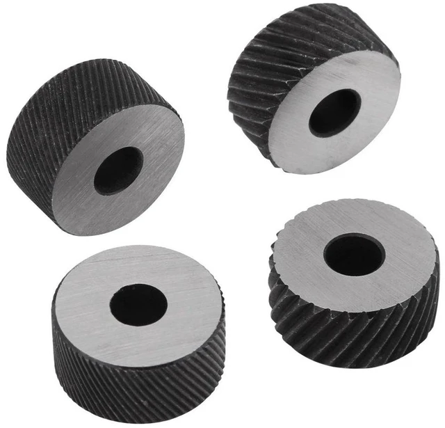 Alt view image 6 of 6 - Knurling Knurler Tool 2cm/0.8inch Spring Loaded Holder Linear Knurl Tool Lathe Adjustable Shank with 4 Spare Knurling Wheels 45# Carbon Steel CR15 for 7X Mini Lathe