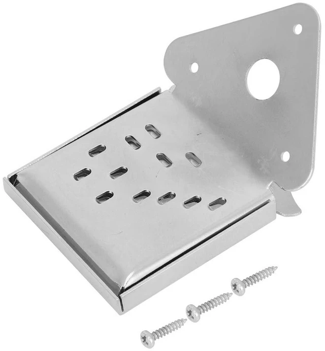 Main image of Mandolin Metal Bridge Cable Pull Board Tailpiece Cover Tailpcs Replacement for 8/10/12 Loop End String Playing Accessories (chrome color with flowers)