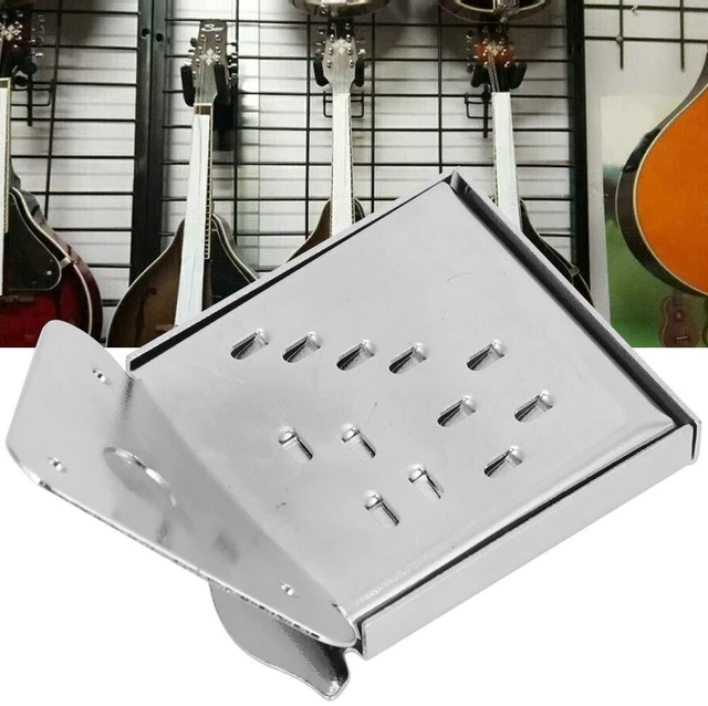 Alt view image 3 of 6 - Mandolin Metal Bridge Cable Pull Board Tailpiece Cover Tailpcs Replacement for 8/10/12 Loop End String Playing Accessories (chrome color with flowers)
