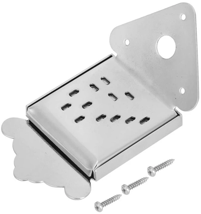 Main image of Mandolin Metal Bridge Cable Pull Board Tailpiece Cover Tailpcs Replacement for 8/10/12 Loop End String Playing Accessories (QB08 colorless flowers)