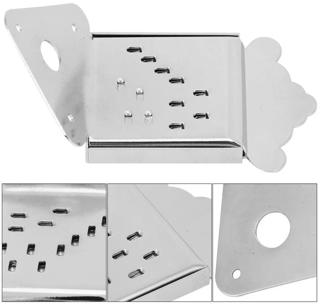 Alt view image 6 of 6 - Mandolin Metal Bridge Cable Pull Board Tailpiece Cover Tailpcs Replacement for 8/10/12 Loop End String Playing Accessories (QB08 colorless flowers)