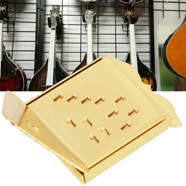 Alt view image 3 of 6 - Mandolin Metal Bridge Cable Pull Board Tailpiece Cover Tailpcs Replacement for 8/10/12 Loop End String Playing Accessories (QB11)