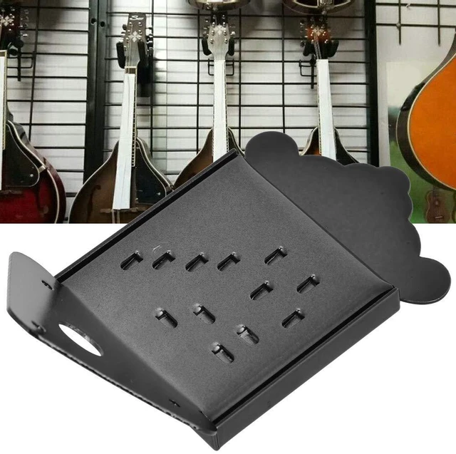 Alt view image 2 of 6 - Mandolin Metal Bridge Cable Pull Board Tailpiece Cover Tailpcs Replacement for 8/10/12 Loop End String Playing Accessories (QB09 Black Flowerless)