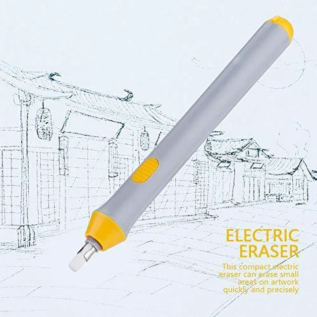 Alt view image 2 of 6 - Electric Eraser for Artists - Battery Powered Automatic Pencil Eraser with 22 Refills Drawing & Sketching Tool for Drawing Diameter 2.3mm/0.01inch 5mm/0.2inch (Gray)