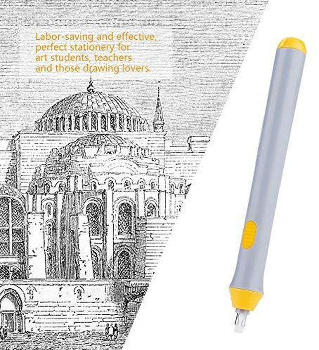Alt view image 3 of 6 - Electric Eraser for Artists - Battery Powered Automatic Pencil Eraser with 22 Refills Drawing & Sketching Tool for Drawing Diameter 2.3mm/0.01inch 5mm/0.2inch (Gray)
