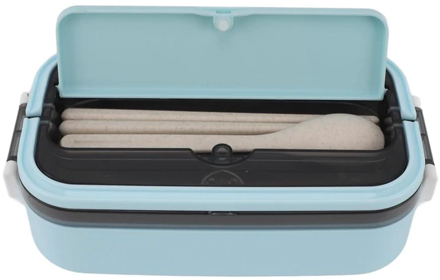 Alt view image 2 of 6 - Lunch Box Stainless Box, Lunch Steel 700ml Leakproof Container for Office Workers (Sky Blue)