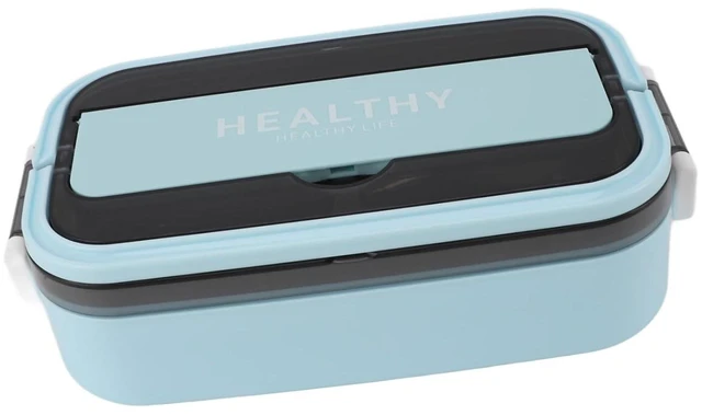 Alt view image 3 of 6 - Lunch Box Stainless Box, Lunch Steel 700ml Leakproof Container for Office Workers (Sky Blue)