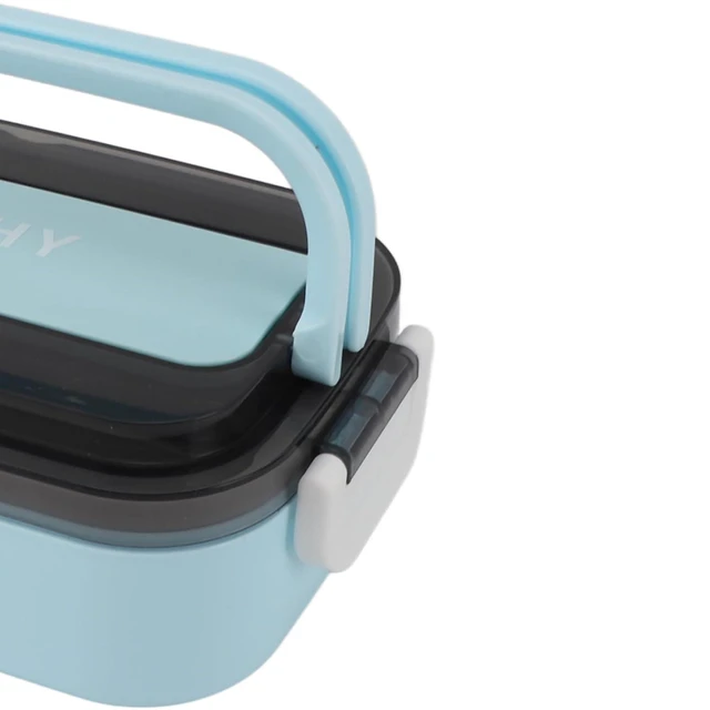 Alt view image 6 of 6 - Lunch Box Stainless Box, Lunch Steel 700ml Leakproof Container for Office Workers (Sky Blue)