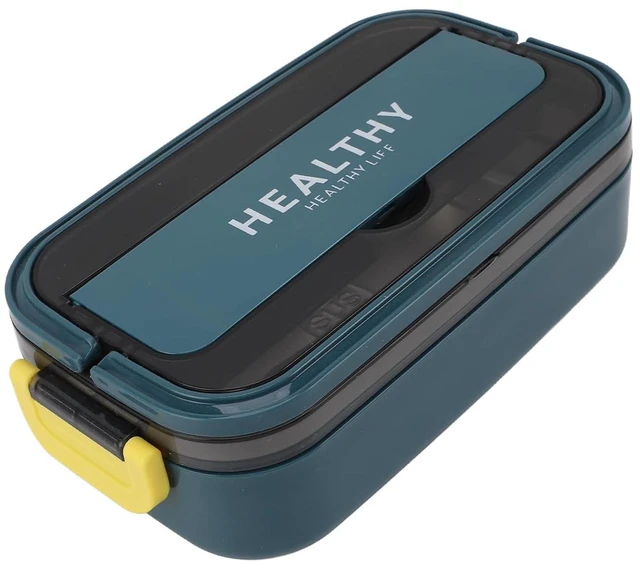 Alt view image 4 of 6 - Lunch Box Stainless Box, Lunch Steel 700ml Leakproof Container for Office Workers (Blue Green)