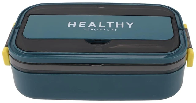 Alt view image 6 of 6 - Lunch Box Stainless Box, Lunch Steel 700ml Leakproof Container for Office Workers (Blue Green)