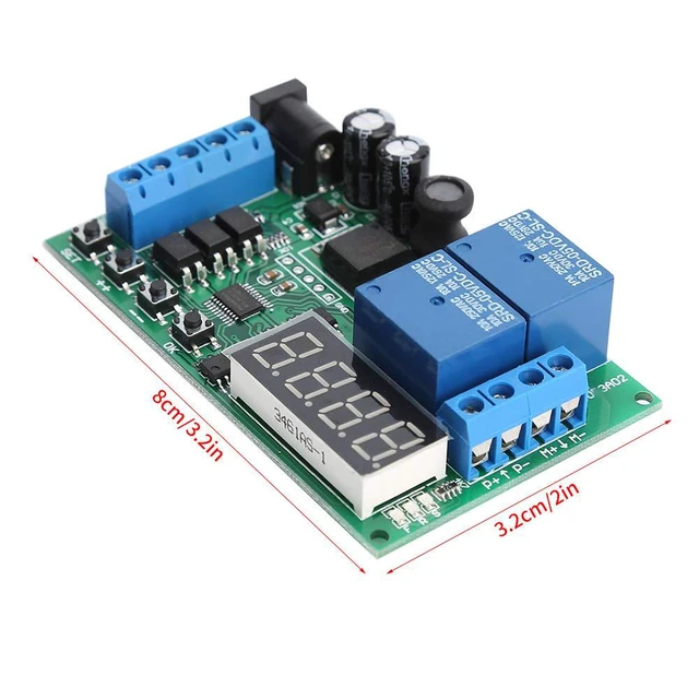 Alt view image 4 of 6 - DC 5V-24V Motor Forward Reverse Controller, Relay Timing Delay Cycle Control Board for DC Motor Speed Reversing with Stop Function, Energy Saving Mode