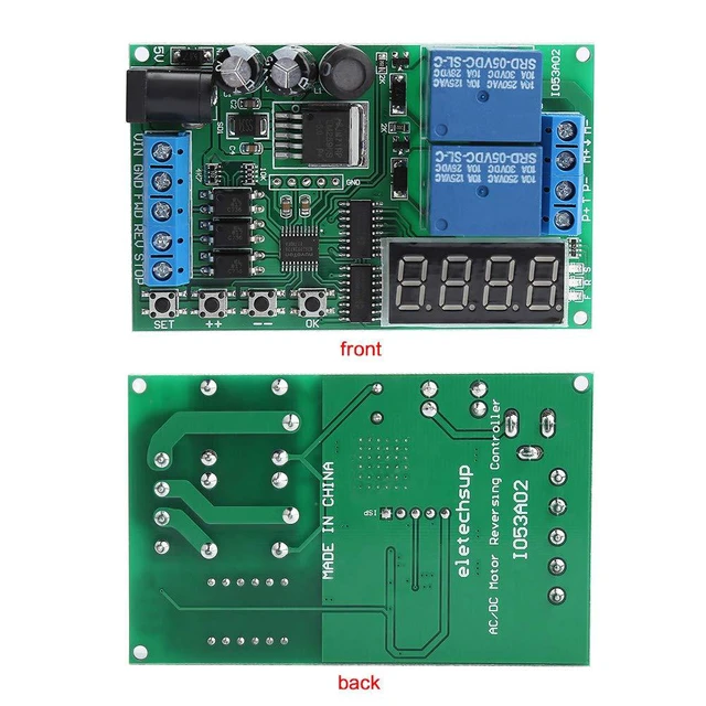 Alt view image 3 of 6 - DC 5V-24V Motor Forward Reverse Controller, Relay Timing Delay Cycle Control Board for DC Motor Speed Reversing with Stop Function, Energy Saving Mode