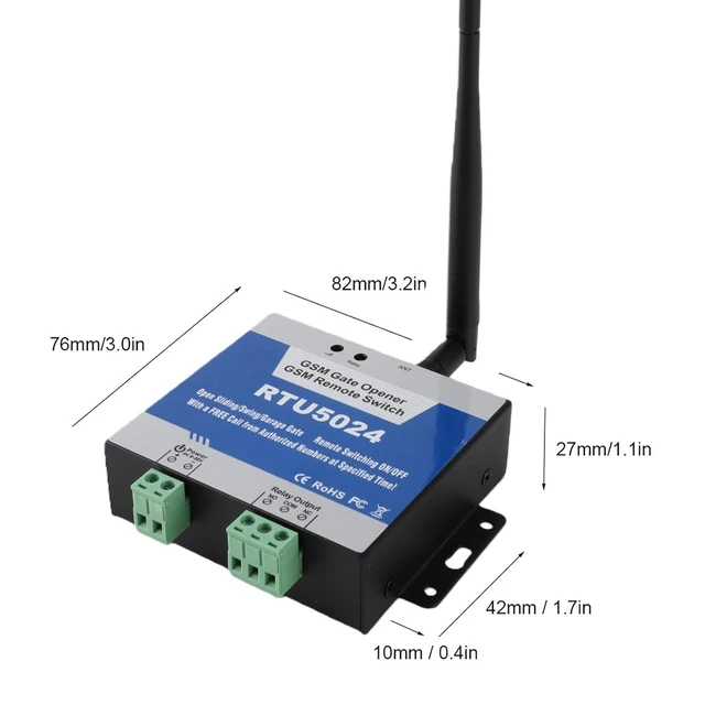 Alt view image 6 of 6 - RTU5024 Upgrade GSM Gate Opener Relay Switch Remote Control Door Opener Programmable DC 9-36V (RTU5024 upgrade version)