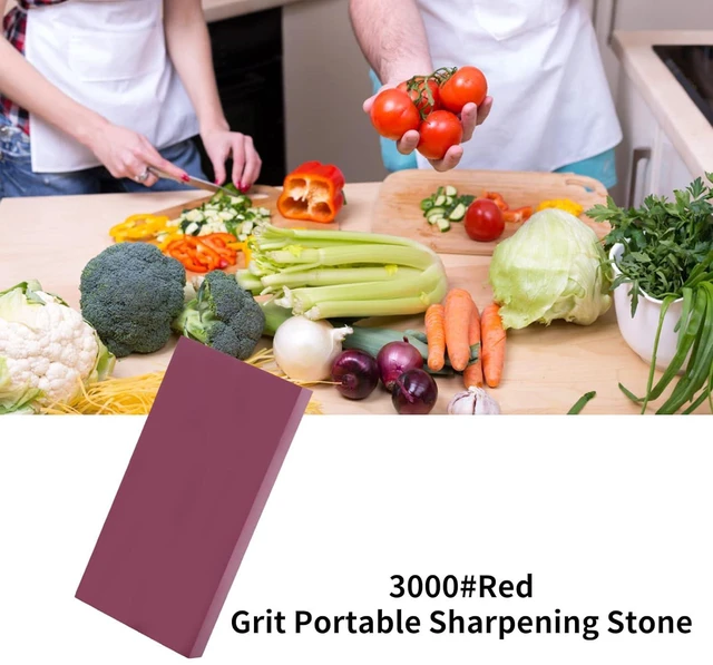 Alt view image 3 of 5 - Sharpening Whetstone Polishing Oilstone Grindstone Sharpener Stone Polishing Sharpener Stone for Kitchen Outdoor Cutting Tool 80/500/800/3000/10000 Grit(3000Grit #Red)