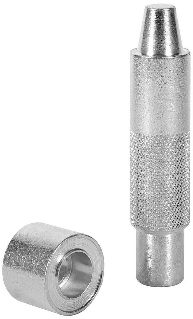 Main image of Eyelet Punch Kit Grommet Tool Set Hollow Punch Dies for Leather Craft Clothing Fabric Curtain Handbag | High Carbon Steel, Handheld Punch Press with Comfort Grip (1400# 17mm)