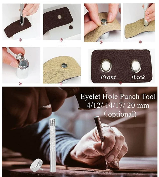 Alt view image 6 of 6 - 12mm Grommet Punch Tool, Carbon Steel Eyelet Setter