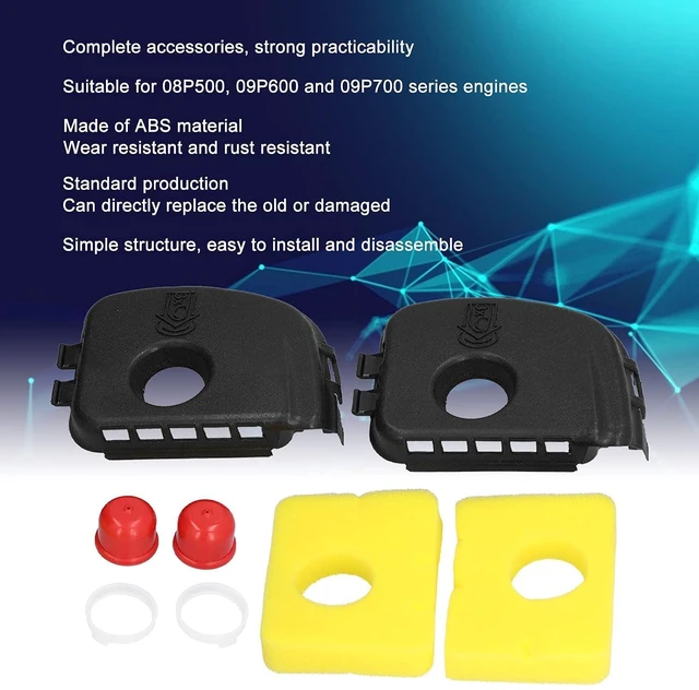 Alt view image 6 of 6 - Air Cleaner Cover Filter Housing Replacement for 08P500 09P600 09P700 Engines with Sponge Lampshade Fixed Engine Accessories
