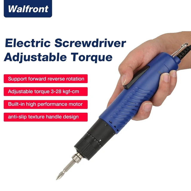 Alt view image 2 of 6 - WALFRONT Electric Screwdriver Adjustable 1/4" Handheld Straight Shank Practical Repair Kit 900RPM Fit Screw 2-6mm(US Plug 110V)