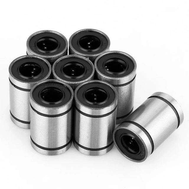 Main image of 8Pcs LM10UU Linear Bearings Inner Diameter 10mm CNC Linear Motion Ball Bearing Bushing Double Side Rubber Sealed for 3D Printer CNC Parts (10 * 19 * 29mm)