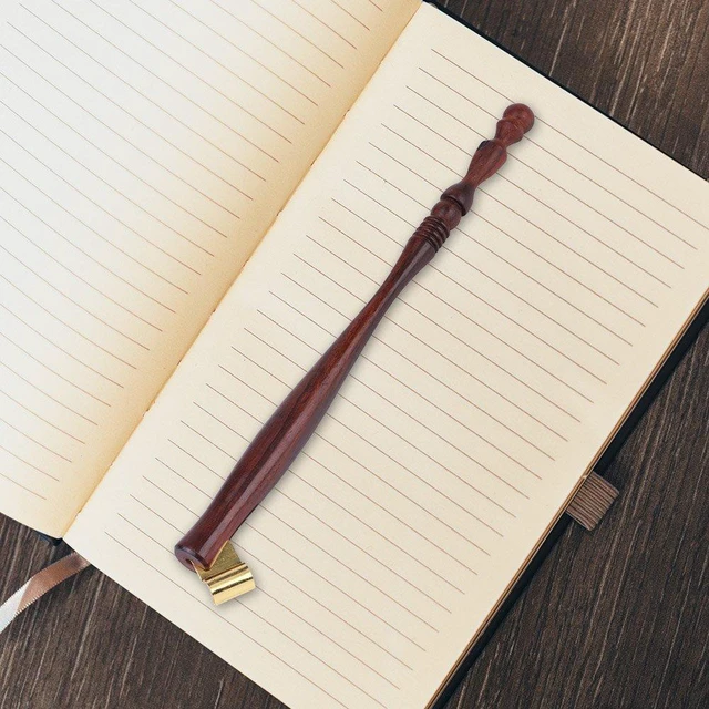 Alt view image 6 of 6 - Walfront Calligraphy Pen Nib Holder, Comic Dip Wood Pen Nib Holder with Removable Adjustable Brass Flange