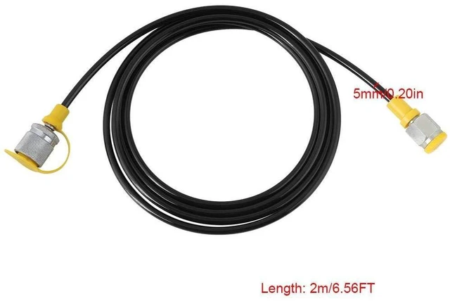 Alt view image 2 of 6 - Hydraulic Pressure Test Hose 64Mpa Hydraulic Test Line Test Couling Hose for Excavator Construction Machinery Testing Coupling Point Thickness 1.5 mm Length 2m/6FT