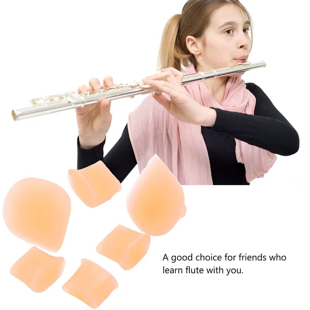 Alt view image 2 of 6 - Flute Key Pads Silicone Mute Covers Light Yellow 6Pcs Flute Brick Pads Key Cover Replacement Musical Instrument Parts Accessories for All Flutes