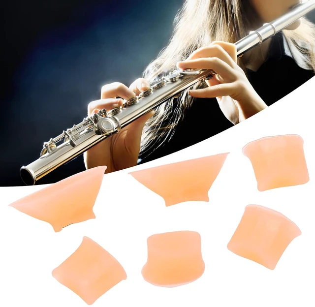 Alt view image 5 of 6 - Flute Key Pads Silicone Mute Covers Light Yellow 6Pcs Flute Brick Pads Key Cover Replacement Musical Instrument Parts Accessories for All Flutes
