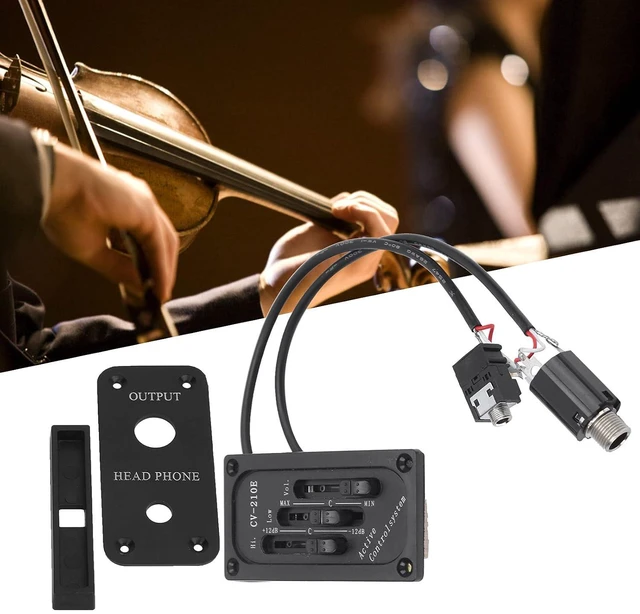 Alt view image 2 of 6 - Electric Violin Pickup, CV-210E Silent EQ with Tone Control