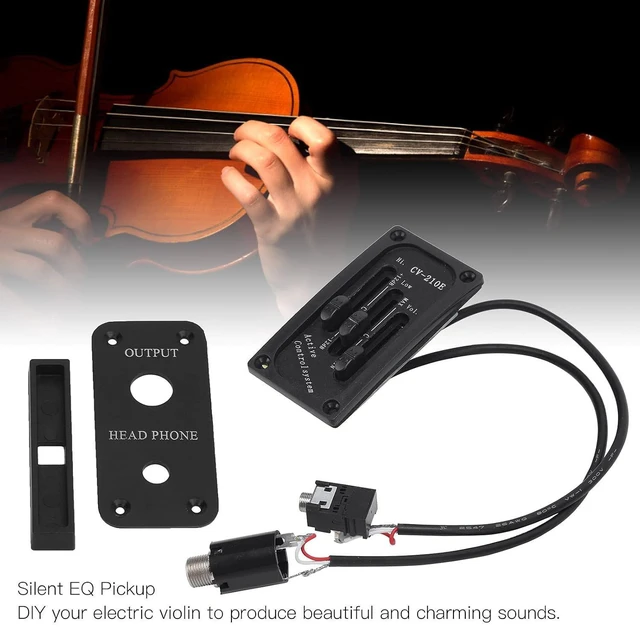 Alt view image 3 of 6 - Electric Violin Pickup, CV-210E Silent EQ with Tone Control