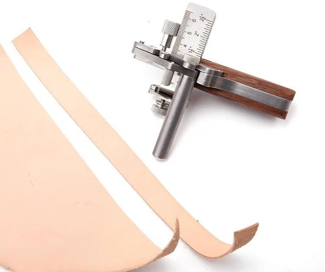 Alt view image 5 of 6 - WALFRONT 304 Manual Leather Strip Cutter Adjustable Leather Cutting Tool Strap Cutter for Handcraft Craft DIY Projects