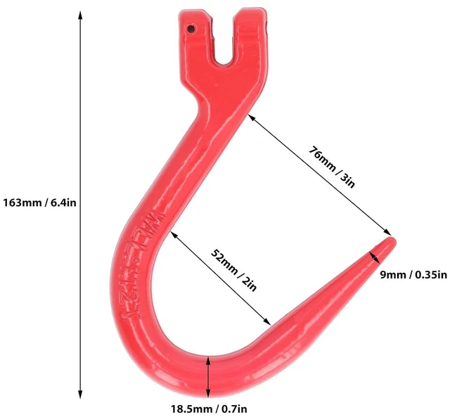 Alt view image 2 of 6 - Alloy Steel Lifting Hook Large Opening Hoisting Hook Crane Hoist 1.12T Load Capacity Rigging Clevis