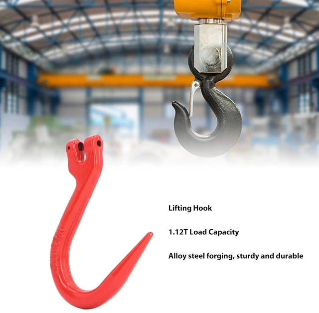 Alt view image 3 of 6 - Alloy Steel Lifting Hook Large Opening Hoisting Hook Crane Hoist 1.12T Load Capacity Rigging Clevis