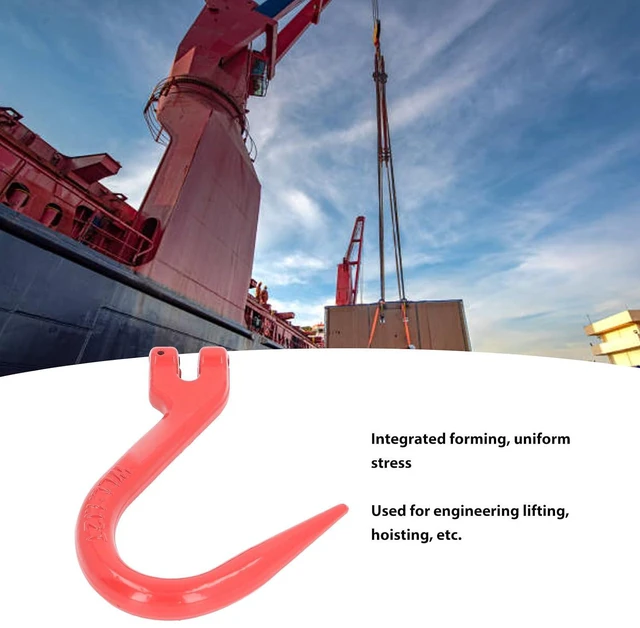 Alt view image 4 of 6 - Alloy Steel Lifting Hook Large Opening Hoisting Hook Crane Hoist 1.12T Load Capacity Rigging Clevis