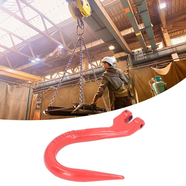 Alt view image 6 of 6 - Alloy Steel Lifting Hook Large Opening Hoisting Hook Crane Hoist 1.12T Load Capacity Rigging Clevis