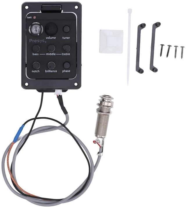 Main image of WALFRONT Acoustic Guitar Preamp EQ Equalizer with LED Display, Onboard Preamp and Tuner for Presys Plus, Volume Control Guitar Tool