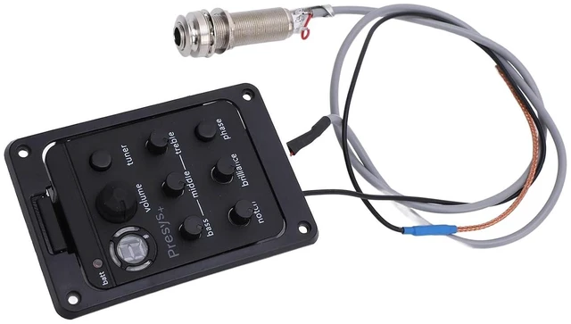 Alt view image 6 of 6 - WALFRONT Acoustic Guitar Preamp EQ Equalizer with LED Display, Onboard Preamp and Tuner for Presys Plus, Volume Control Guitar Tool