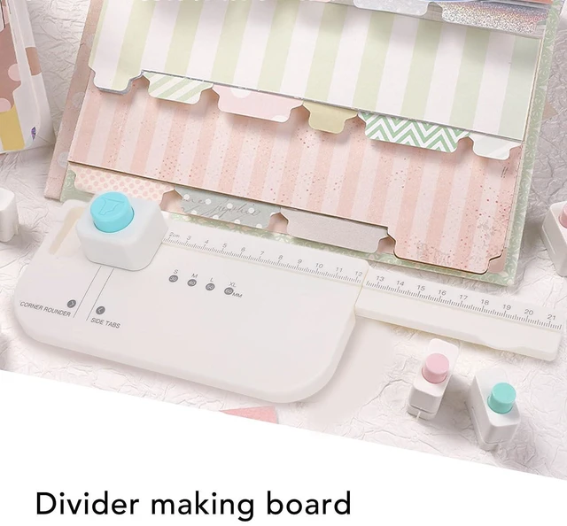 Alt view image 2 of 6 - Tab Punch Board, 4 Sizes (30/40/50/60mm) Paper Puncher for DIY File Folder Label Tags, Index Tab Cutter for Scrapbooking Journaling Planner Cards Organizer