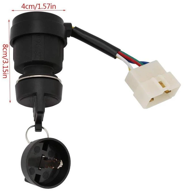 Alt view image 2 of 6 - Gas Generator Ignition Switch with Key 5 Wires Key Starter Switch for 2KW- 5KW 186 Gas Generator