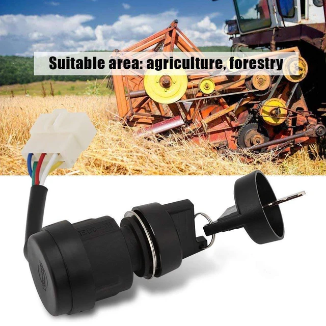 Alt view image 3 of 6 - Gas Generator Ignition Switch with Key 5 Wires Key Starter Switch for 2KW- 5KW 186 Gas Generator