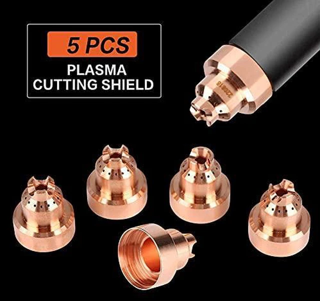 Alt view image 5 of 6 - 5pcs 220818 Plasma Consumables Cup Cap Plasma Cutting Consumables Machine Plasma Cover for MAX65/85/105 Cutting Torch