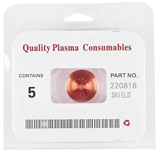 Alt view image 6 of 6 - 5pcs 220818 Plasma Consumables Cup Cap Plasma Cutting Consumables Machine Plasma Cover for MAX65/85/105 Cutting Torch
