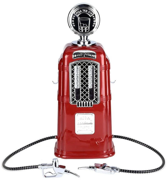 Main image of 1000cc Double Guns Liquor Pump Gas Station Beer Dispenser Alcohol Liquid Soft Drink Beverage Dispenser Machine Butler Tools (Red)