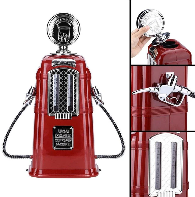 Alt view image 5 of 6 - 1000cc Double Guns Liquor Pump Gas Station Beer Dispenser Alcohol Liquid Soft Drink Beverage Dispenser Machine Butler Tools (Red)
