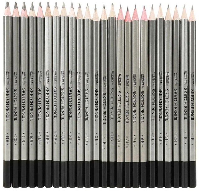 Main image of Walfront Professional Sketching Pencils Set 24-Piece 9H to 14B Graphite Drawing Pencils for Artists Beginners Art Pencils for Shading Sketching Detailing, Premium Art Supplies