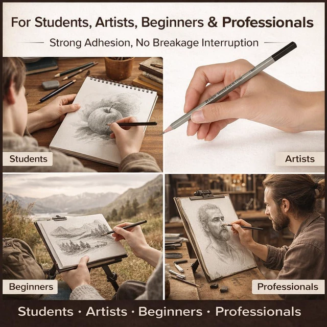 Alt view image 2 of 6 - Walfront Professional Sketching Pencils Set 24-Piece 9H to 14B Graphite Drawing Pencils for Artists Beginners Art Pencils for Shading Sketching Detailing, Premium Art Supplies