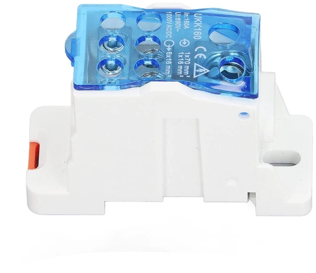 Alt view image 5 of 6 - UKK160 DIN Rail Terminal Block Box Single Pole 1000V AC DC, Flame Retardant Shell, Copper Conductor, Easy Installation on DIN Rail, General Use for Distribution Cabinet