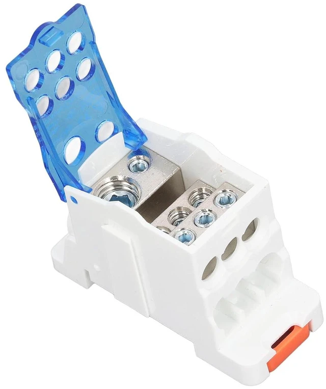 Alt view image 6 of 6 - UKK160 DIN Rail Terminal Block Box Single Pole 1000V AC DC, Flame Retardant Shell, Copper Conductor, Easy Installation on DIN Rail, General Use for Distribution Cabinet