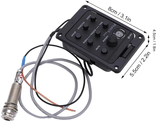 Alt view image 2 of 6 - Acoustic Electric Guitar Preamplifier Tuner Guitar Preamp Equalizer Guitar Pick Up Band Preamplifier EQ Equalizer