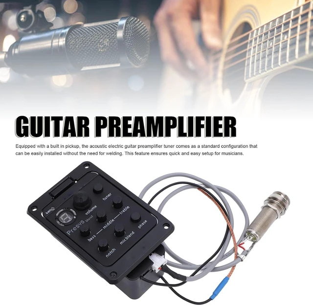 Alt view image 6 of 6 - Acoustic Electric Guitar Preamplifier Tuner Guitar Preamp Equalizer Guitar Pick Up Band Preamplifier EQ Equalizer